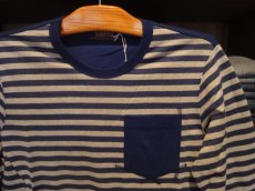 画像2: SBMS BORDER BI-COLOR L/S T-SHIRTS(NAVY) (2)