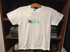 画像1: MSGR SQUARE SLANTING FLOCKY LOGO TEE-2(WHITE) (1)