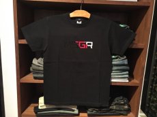 画像1: MSGR SQUARE SLANTING FLOCKY LOGO TEE-2(BLACK) (1)