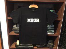 画像1: MSGR BLOCK ZEBRA LOGO TEE(BLACK) (1)