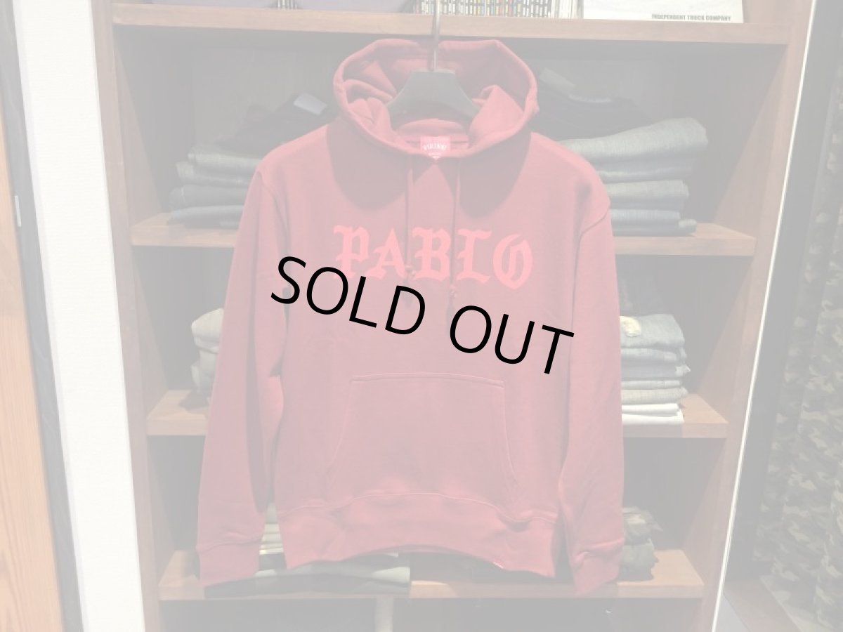 画像1: THE WHOLENINE PABLO ESCOBAR Pull Over Hoodie(Burgundy) (1)