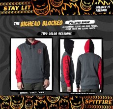 画像3: SPITFIRE BIGHEAD BLOCKED Pullover Hooded(CHARCOAL/SCARLET/BLACK) (3)