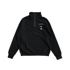 画像2: MSGR スウェット / CALLIGRAPHY MSGR LOOSE FIT HALF ZIP SWEAT(BLACK) (2)