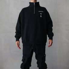 画像4: MSGR スウェット / CALLIGRAPHY MSGR LOOSE FIT HALF ZIP SWEAT(BLACK) (4)