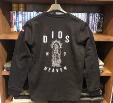 画像1: SBMS HEAVY JERSEY L/S CREW-NECK "DIOS"(BLACK) (1)