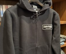 画像3: THRASHER HOMETOWN WAPPEN FULLZIP HOODIE SWEAT PARKA（BLACK） (3)