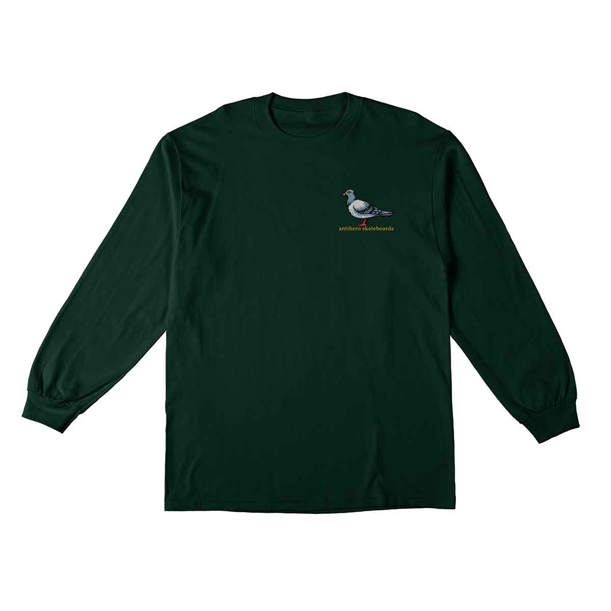 Antihero Lil Pigeon Long Sleeve T-Shirt（Forest Green/Multi）