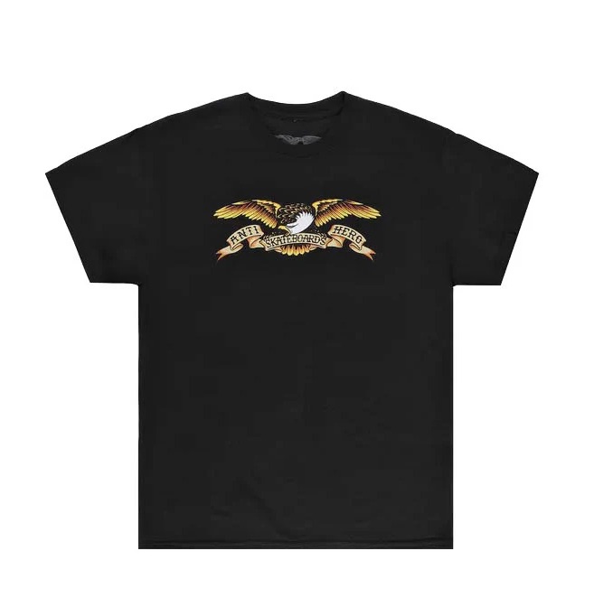 ANTIHERO Eagle S/S T-Shirt (BLACK w/ BLACK MULTI )