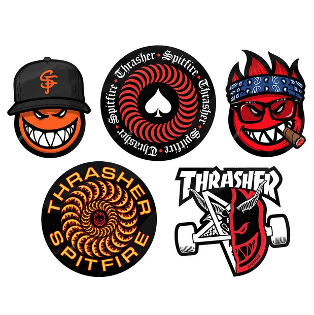 Spitfire X Thrasher Sticker Pack