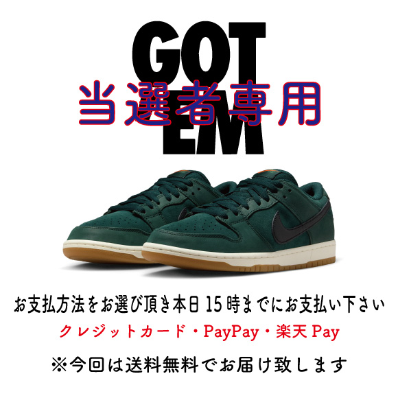 当選者専用/Nike SB Dunk Low Pro ISO